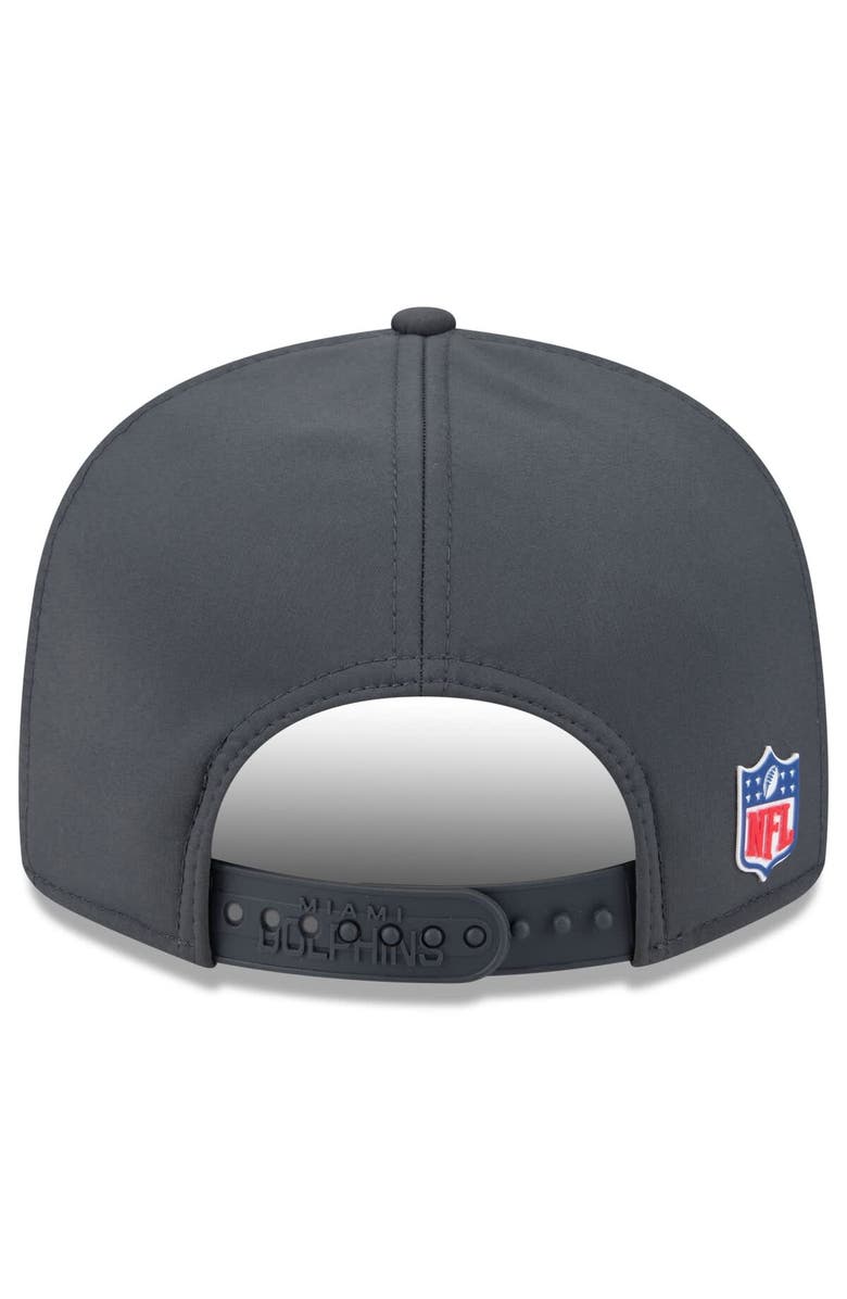 New Era Men's New Era Charcoal Miami Dolphins 2025 Sideline Cold Weather Split Panel 9FIFTY Snapback Hat, Alternate, color, Charcoal