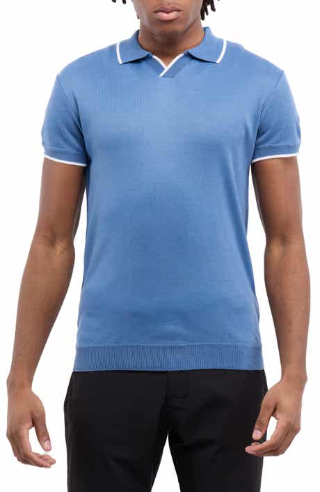 Short Sleeve Johnny Collar Polo Sweater