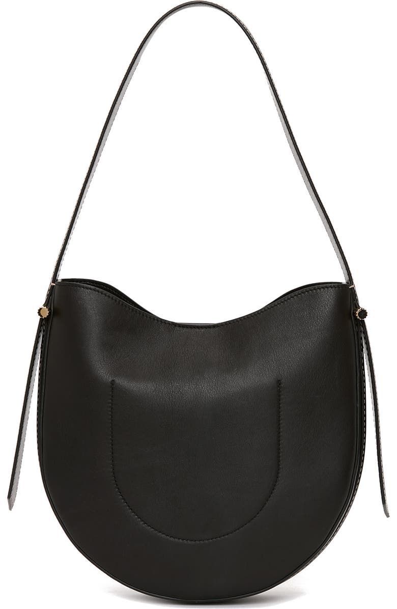 Victoria Beckham Medium Dia Leather Hobo Bag, Alternate, color, Black