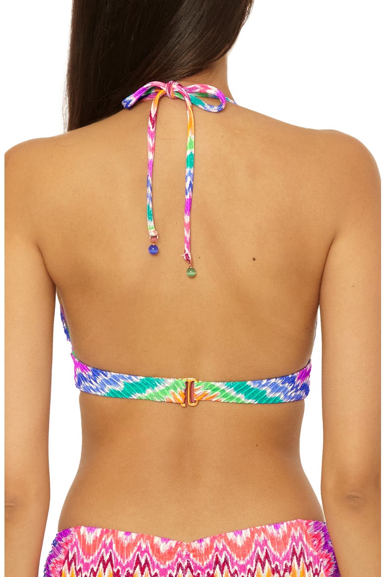 Rio Halter Bikini Top, Alternate, color, PINK MULTI