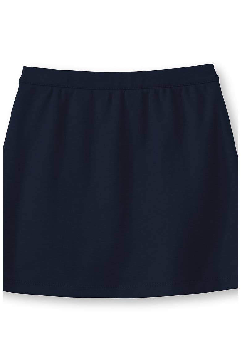 Girls Ponte A Line Skort Above the Knee, Alternate, color, Classic Navy