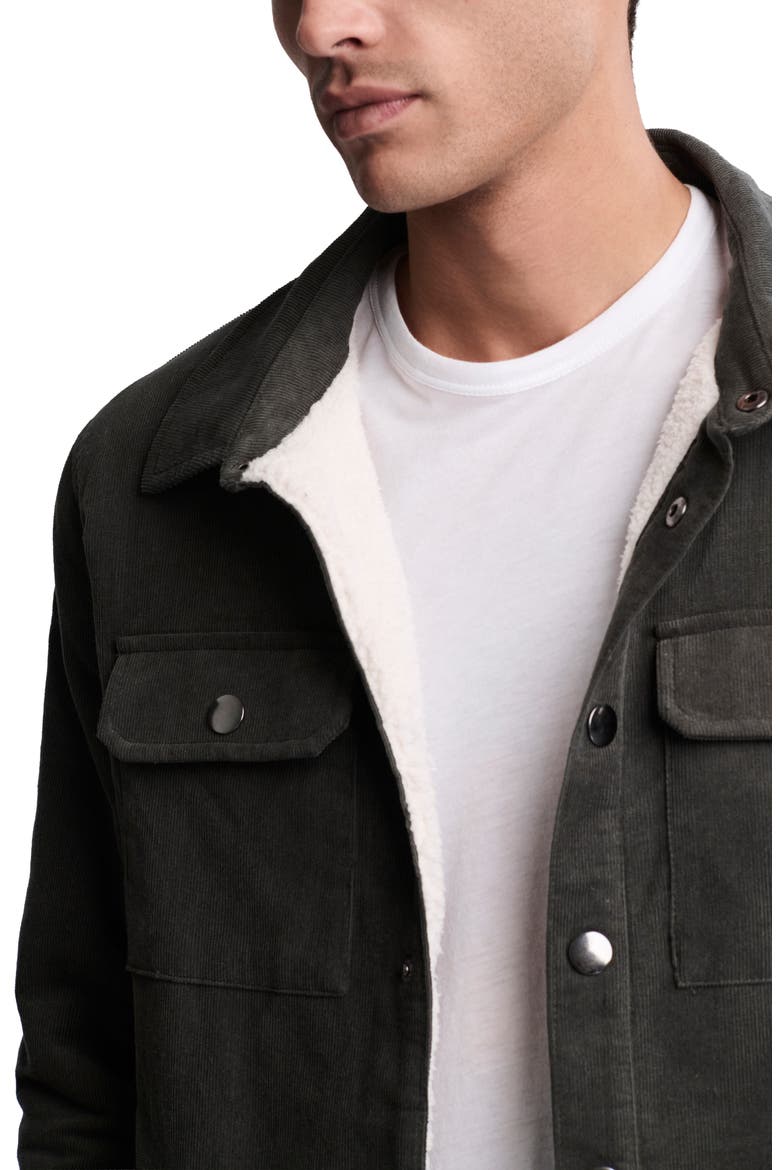 Malibu Collection® Corduroy Shirt Jacket, Alternate, color, DARK MOSS