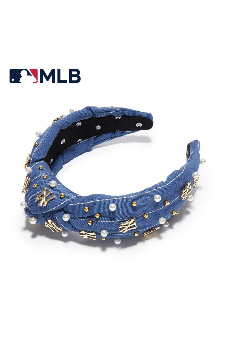 Lele Sadoughi MLB NY Yankees Embellished Headband, Main, color,