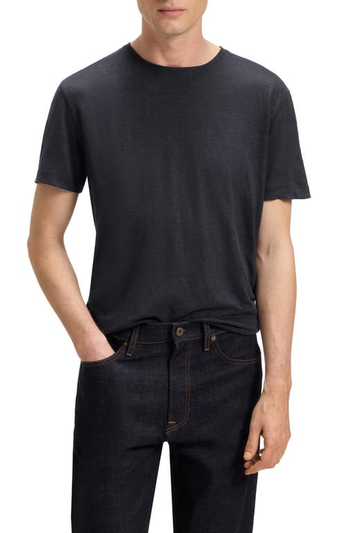 Hugo Boss Boss X Beckham Taut Linen T-shirt In Black