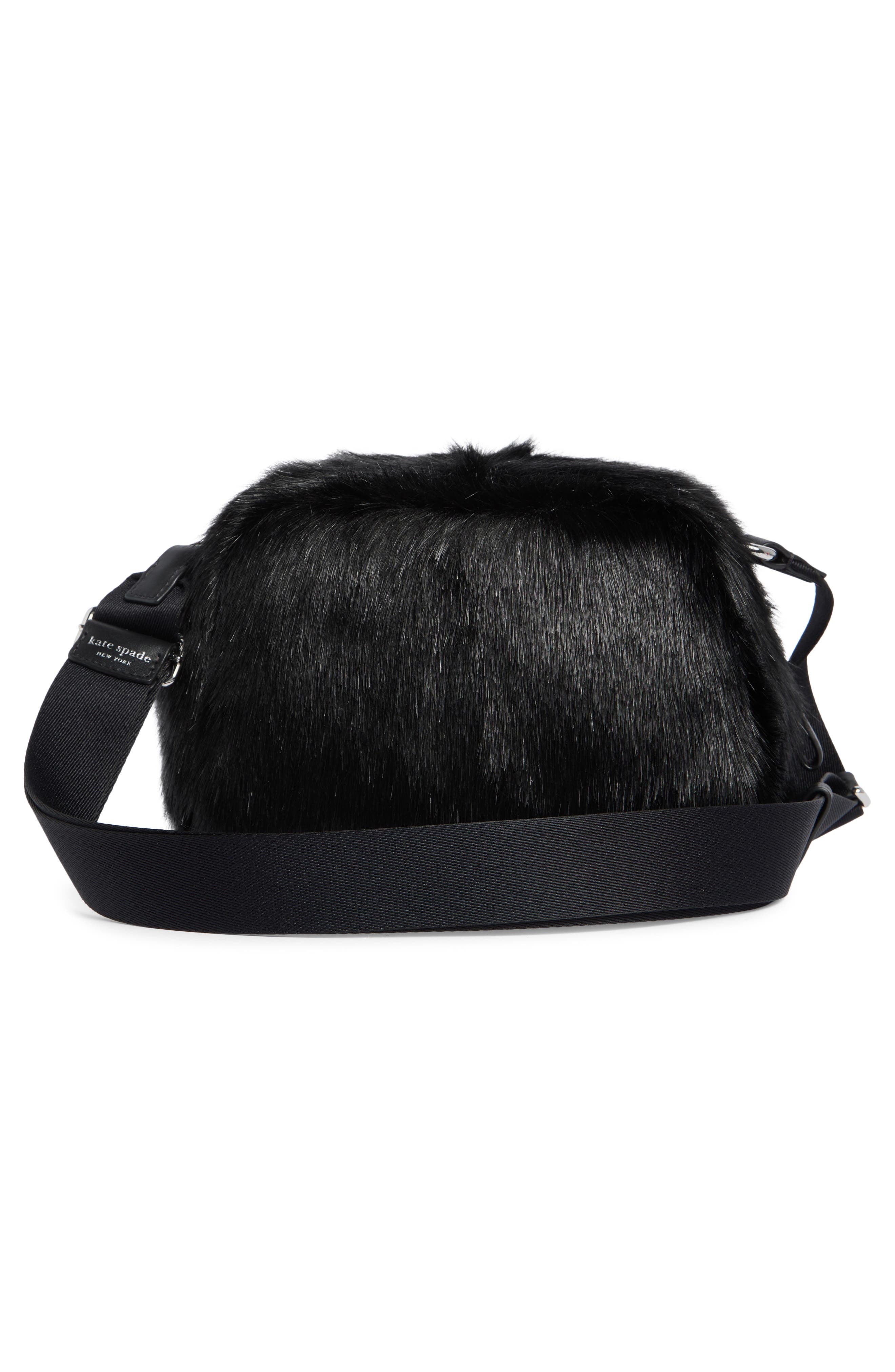 Kate Spade New York puffed faux fur crossbody bag, Alternate, color, 