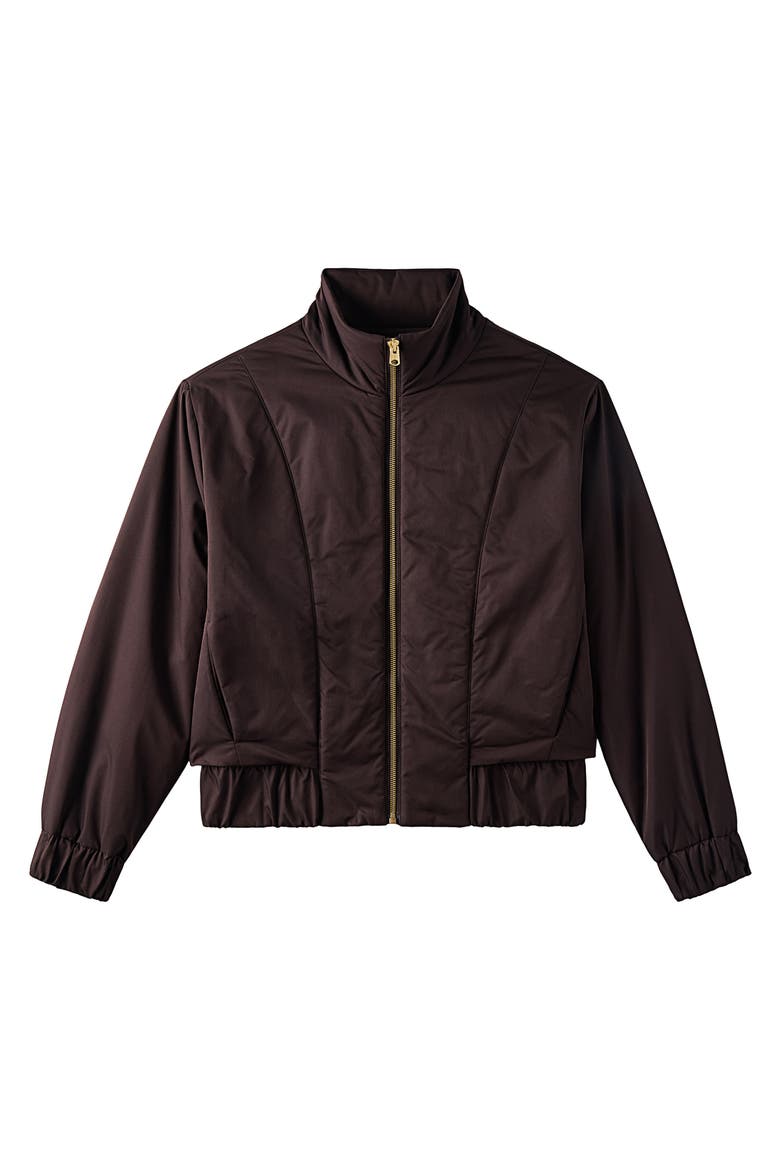 Forte Bomber Jacket, Alternate, color, DARK ESPRESSO