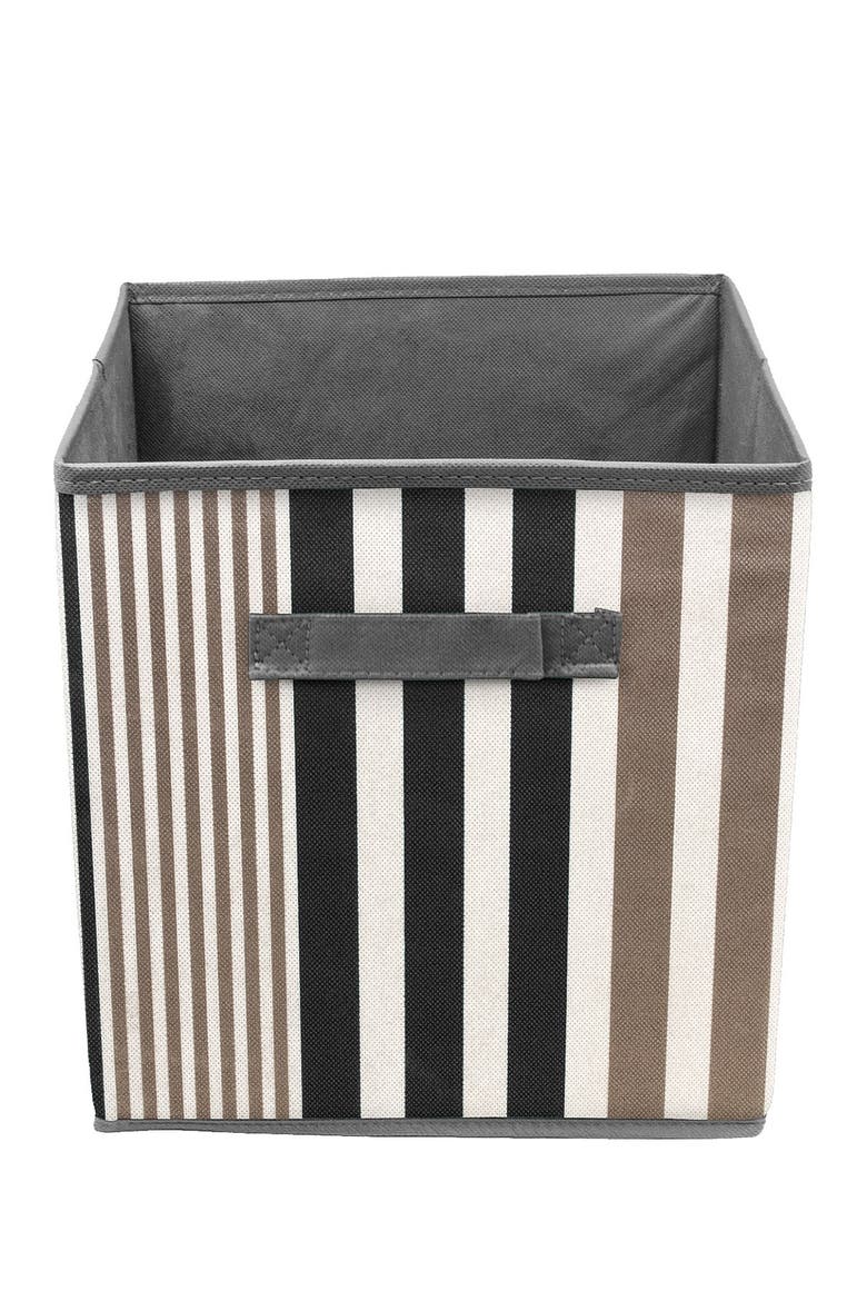 Foldable Storage Cube Basket Bin - Set of 6 - Black Line, Alternate, color, BLACK LINES