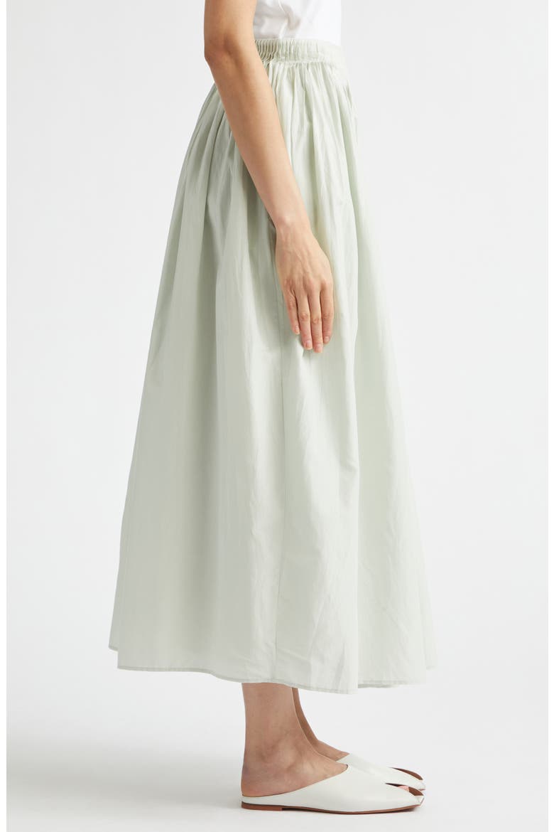 Naya Gathered Cotton & Silk Voile Maxi Skirt, Alternate, color, MIST