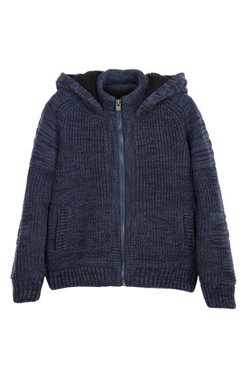 Kids' Faux Shearling Lined Zip-Up Hoodie (Big Kid)