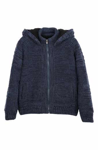 XRAY Kids' Faux Shearling Lined Zip-Up Hoodie