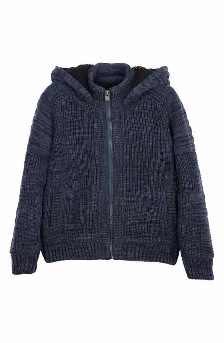 XRAY Kids' Faux Shearling Lined Zip-Up Hoodie
