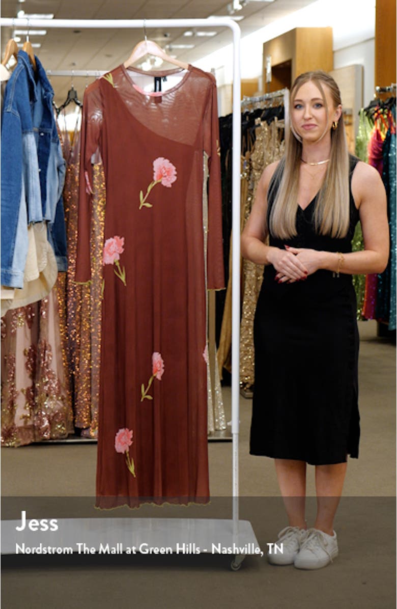 Babe Floral Long Sleeve Maxi Dress, sales video thumbnail