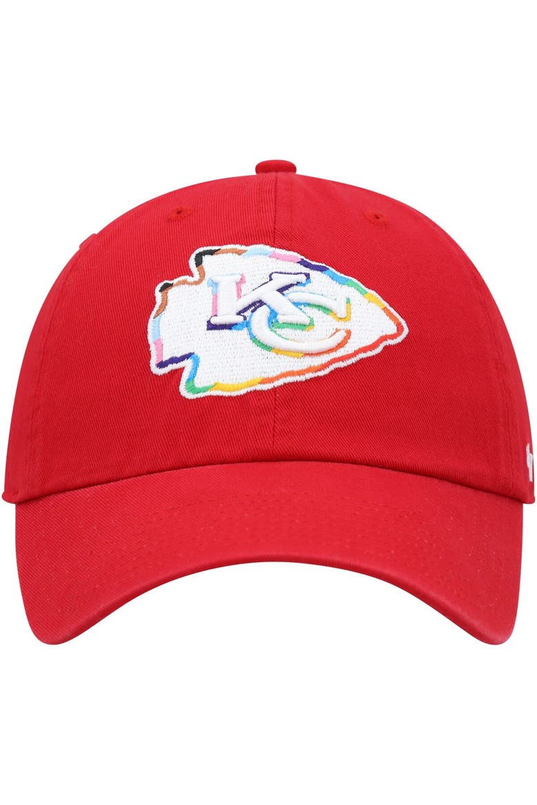 Men's '47 Red Kansas City Chiefs Pride Clean Up Adjustable Hat, Alternate, color, Red