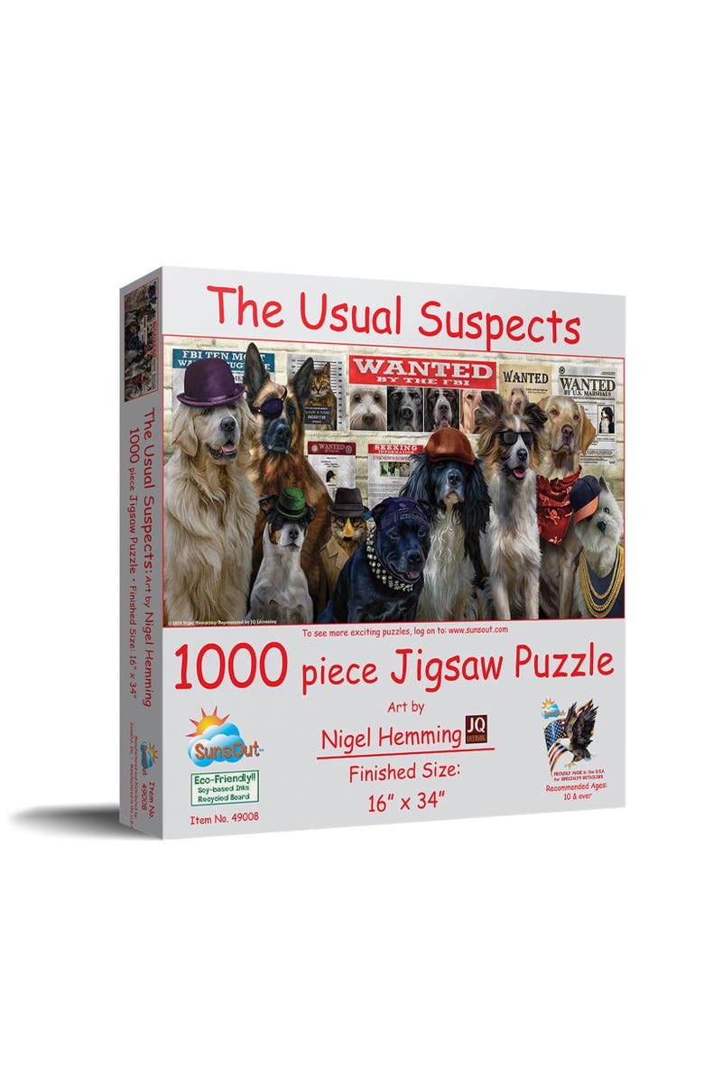 Sunsout The Usual Suspects 1000 piece Jigsaw Puzzle for Adults, Main, color, Multicolor