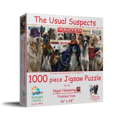 The Usual Suspects 1000 piece Jigsaw Puzzle for Adults