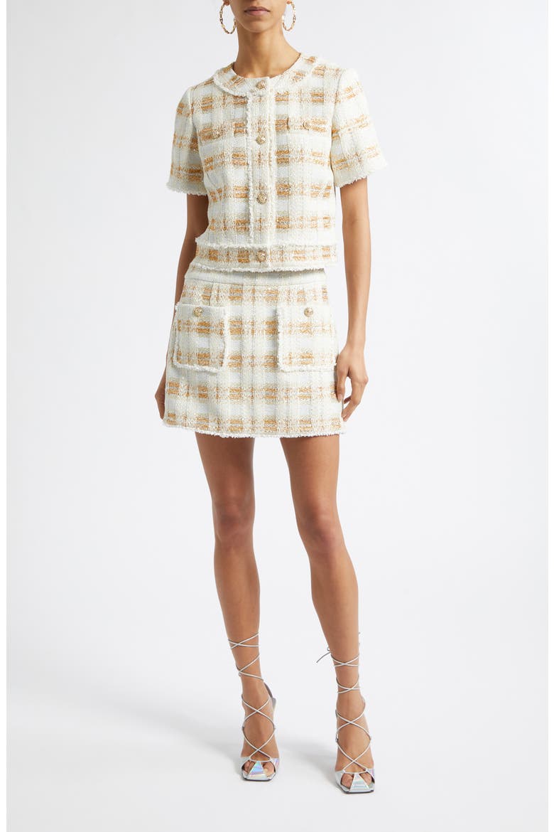 Amaliah Miniskirt, Alternate, color, IVORY TWEED