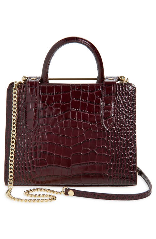 Strathberry Mini Croc Embossed Leather Tote