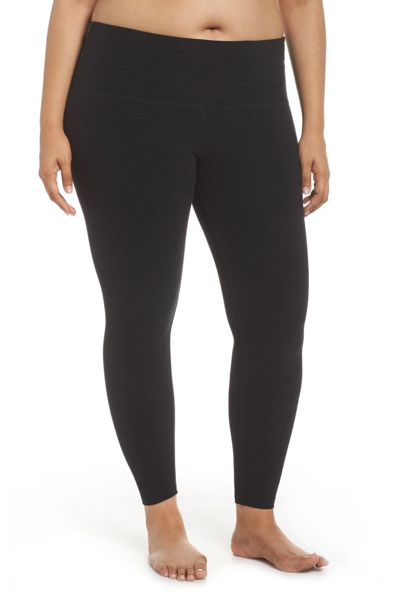 High Waist Midi Leggings, Main, color, DARKEST NIGHT