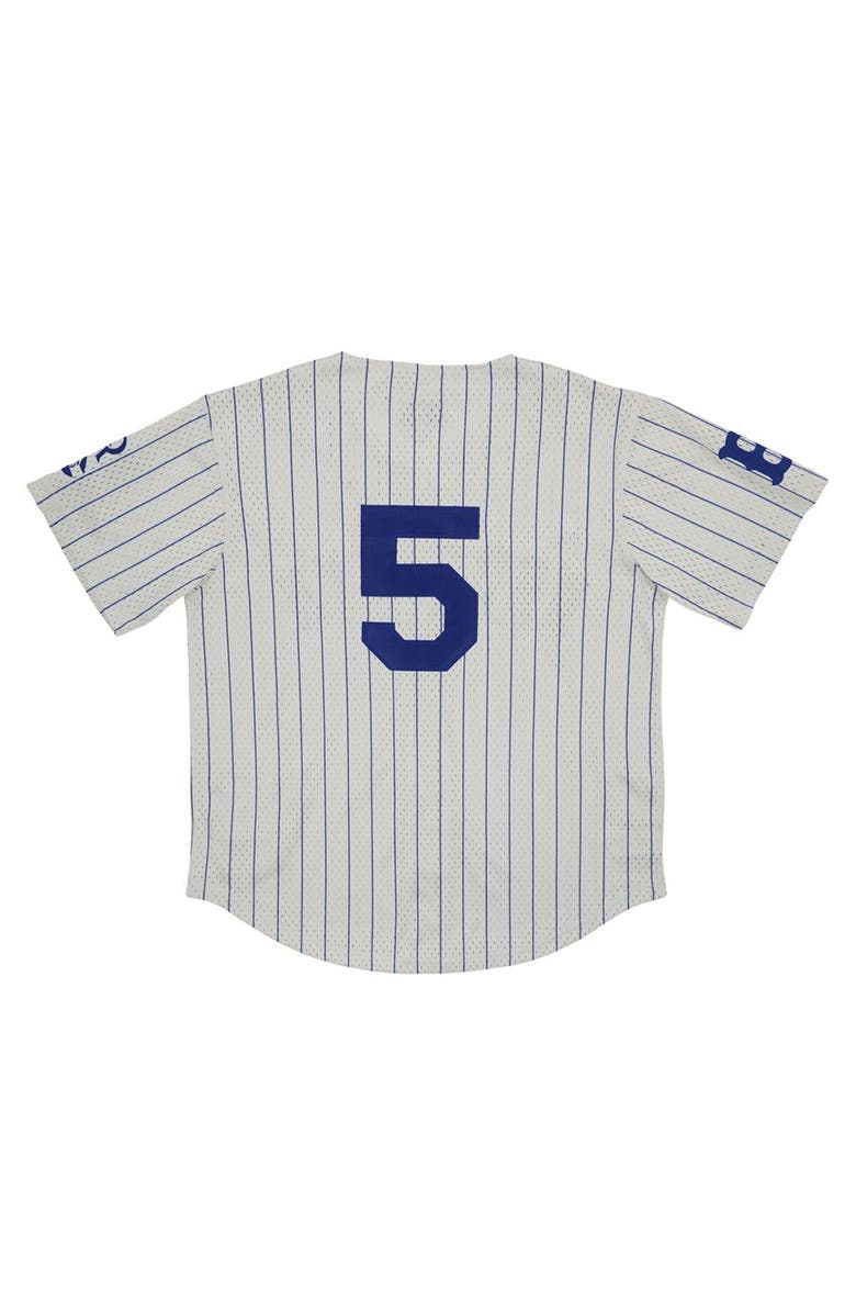 RINGS & CRWNS Men's Rings & Crwns #5 Cream Brooklyn Royal Giants Mesh Button-Down Replica Jersey, Alternate, color, Cream