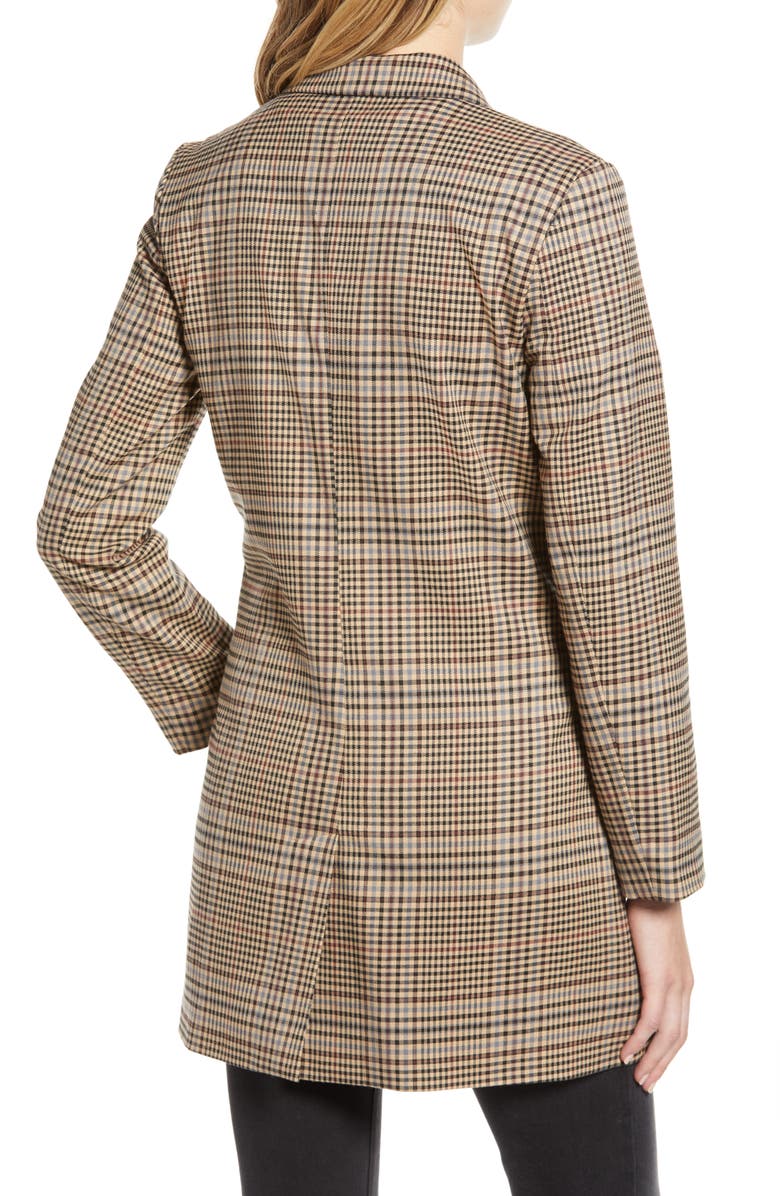 BB Dakota by Steve Madden BB Dakota Check This Out Plaid Boyfriend Blazer, Alternate, color, 