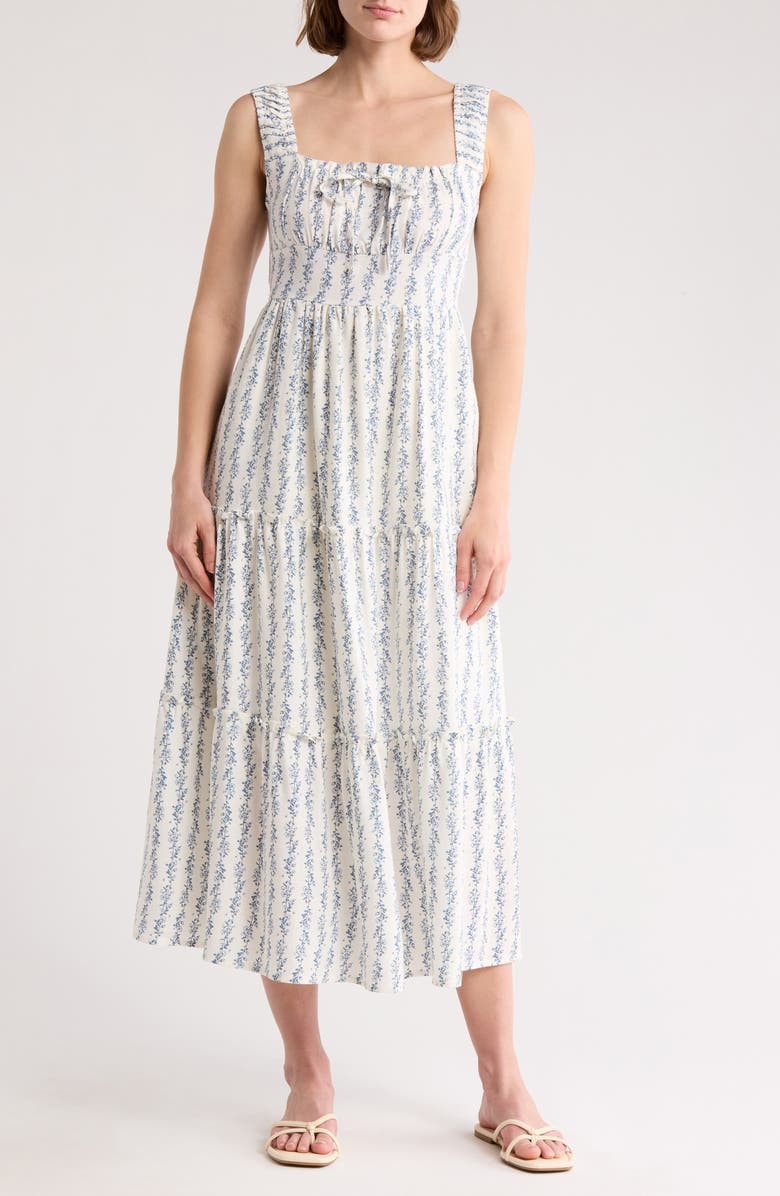 Blu Pepper Floral Tiered Maxi Dress, Main, color,