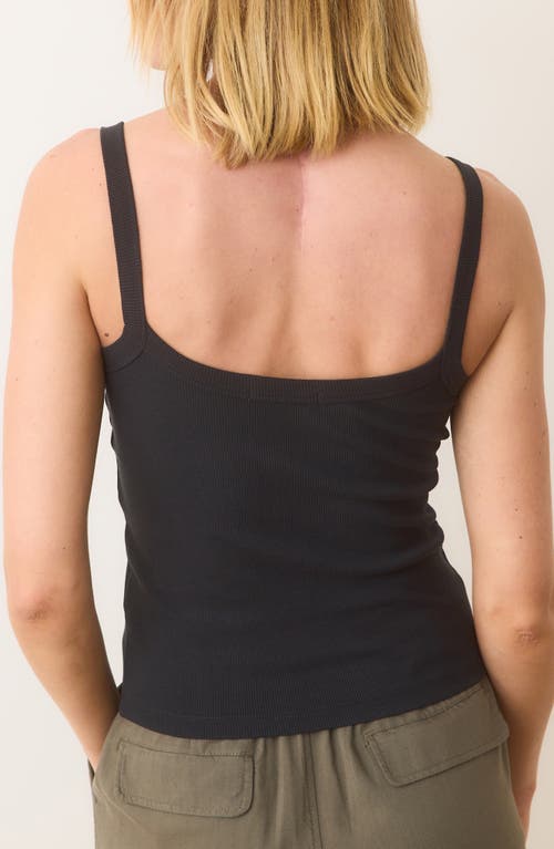 Marine Layer Lexi Sun-in Crop Rib Camisole In Black