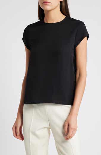 Theory Cap Sleeve Silk Top