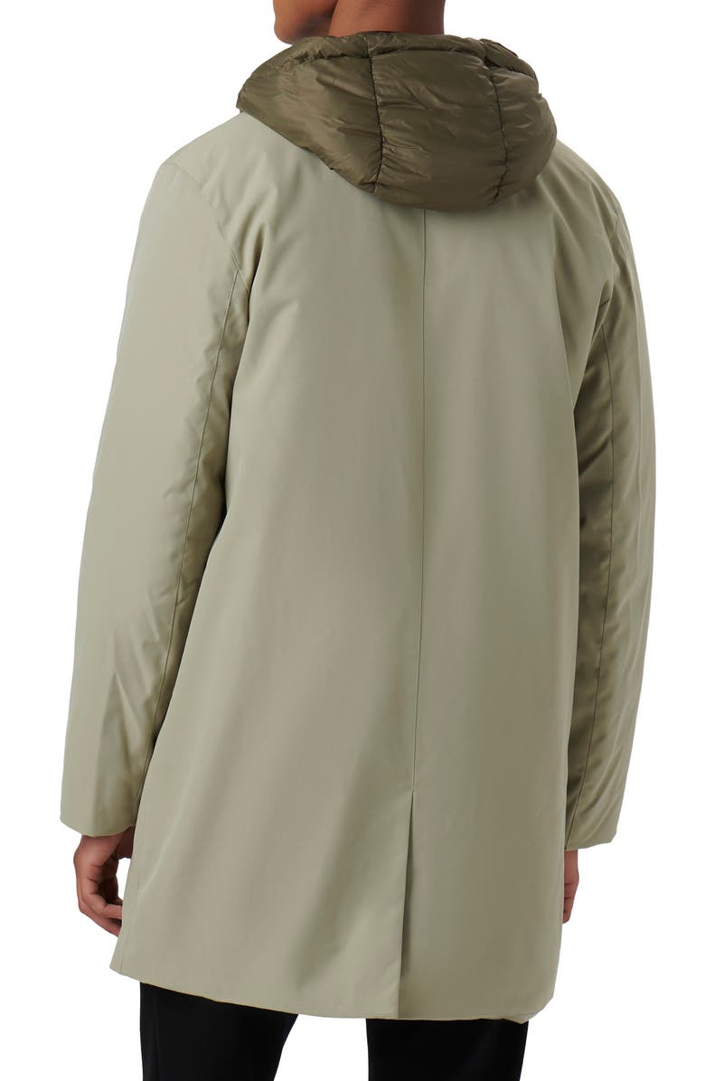 Bugatchi Water Resistant Jacket with Removable Hooded Bib, Alternate, color,