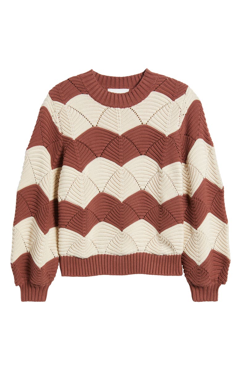 Cleobella Kori Chevron Organic Cotton Sweater, Alternate, color, 