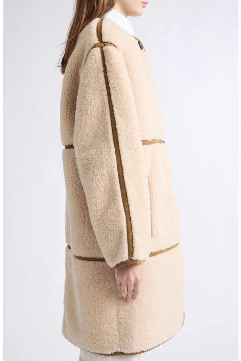 Marie Faux Shearling Coat, Alternate, color, BEIGE/ HAZEL