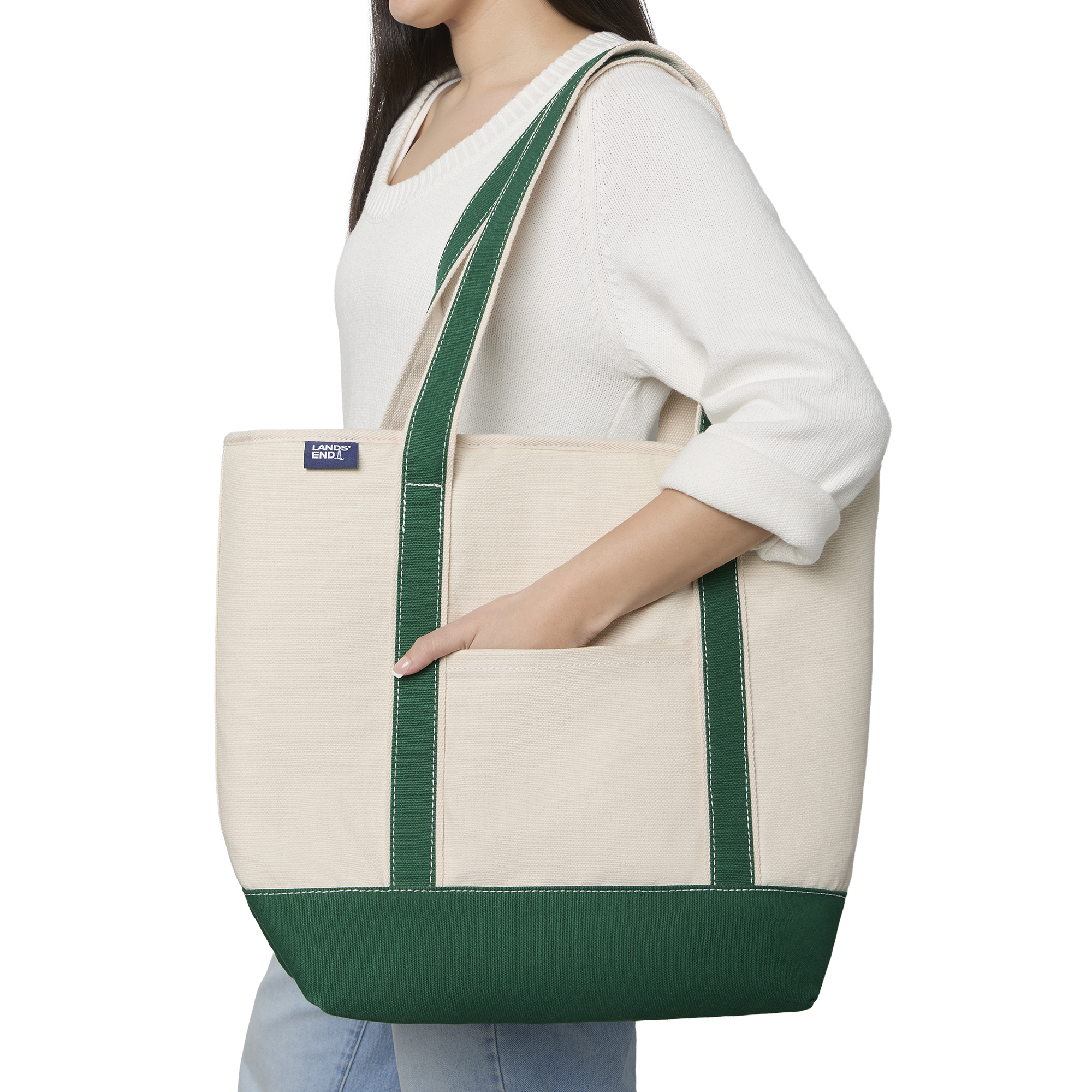 Insulated Tote Bag with Zip Closure, Large Cooler Bag for Travel, Pool, and Park, Alternate, color, Kelly Green