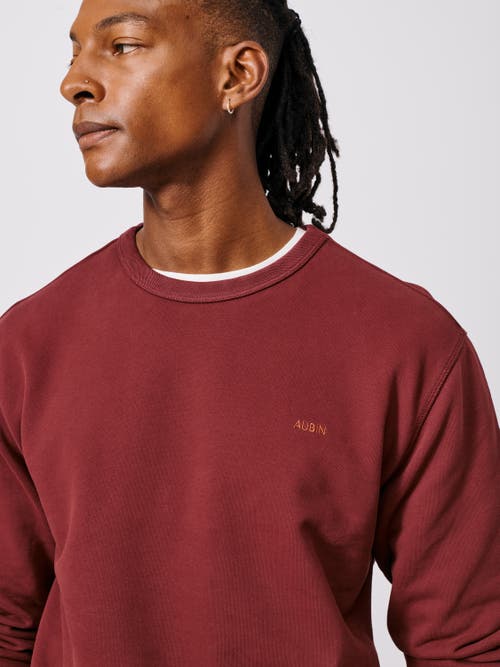 Aubin Vestry Crew Neck Sweatshirt In Red