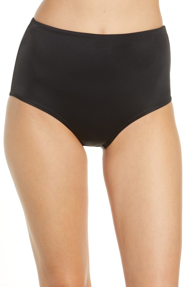 Madewell Second Wave Retro High Waist Bikini Bottoms, Main, color, 