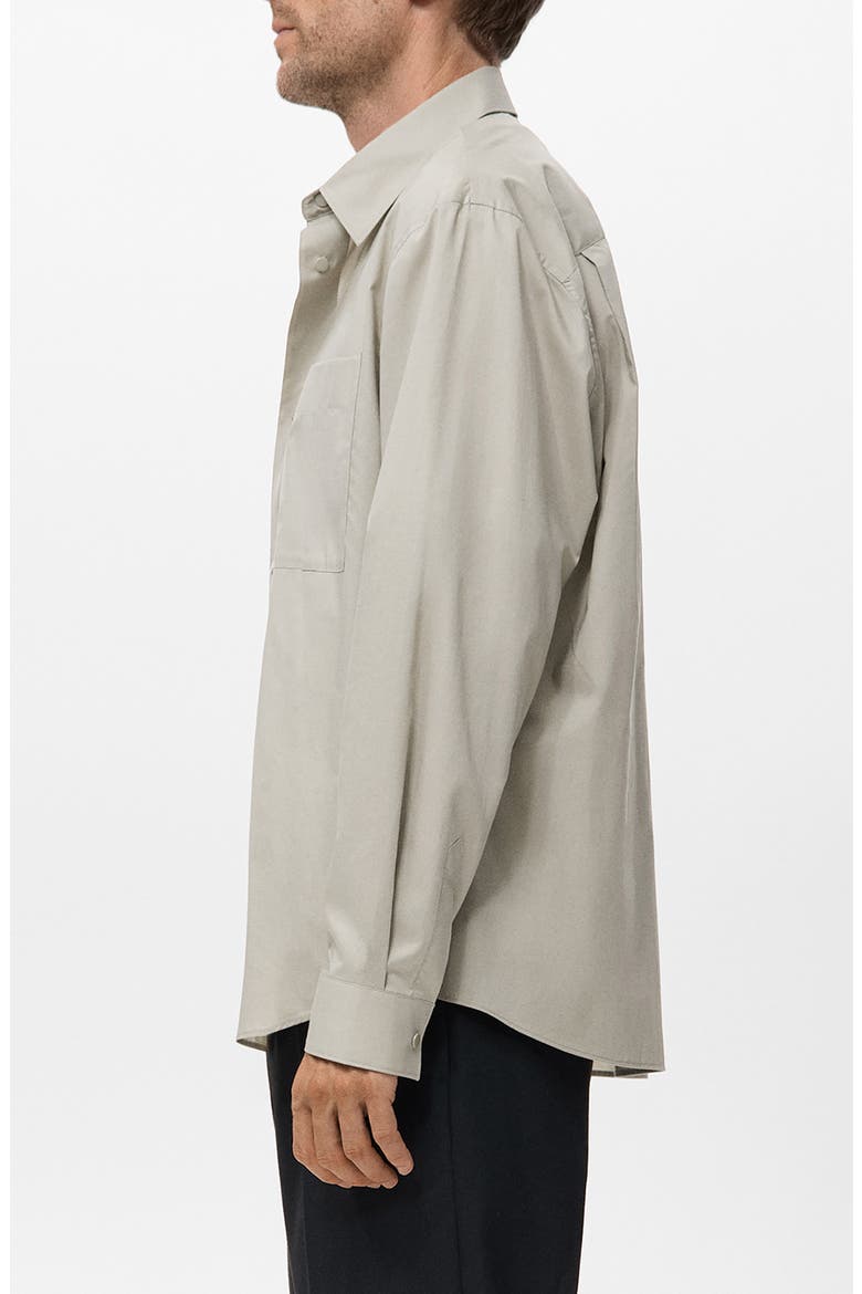 Relaxed Fit Solid Snap-Up Shirt, Alternate, color, BEIGE