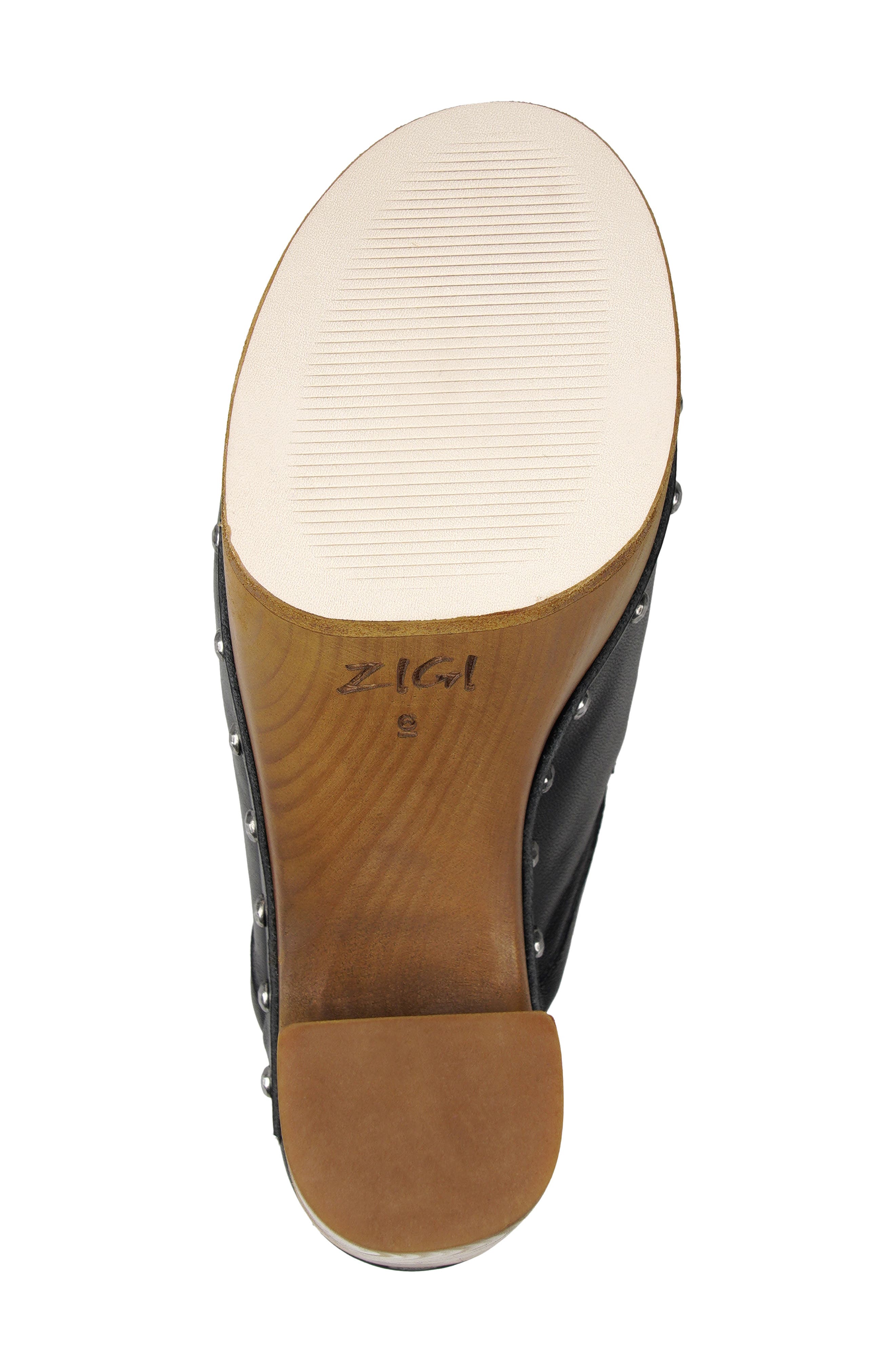ZIGI Jiggy Platform Clog, Alternate, color, Black Leather