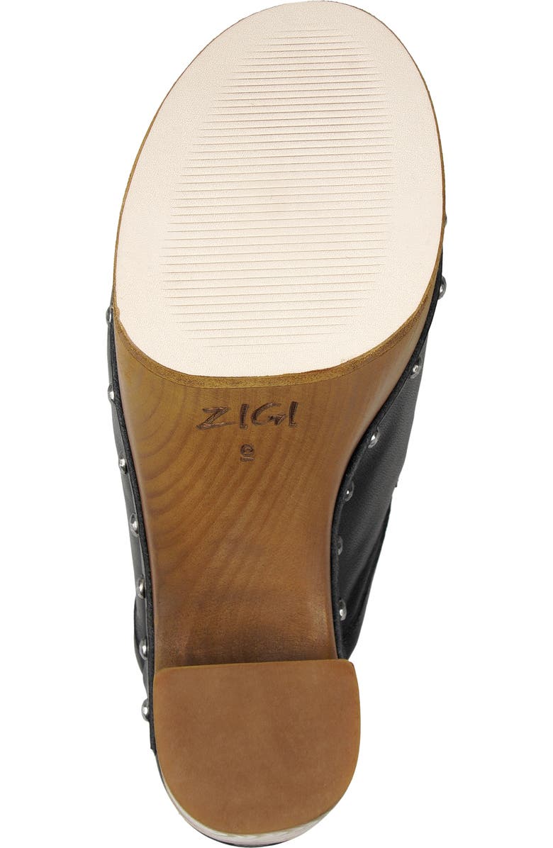 ZIGI Jiggy Platform Clog, Alternate, color, Black Leather