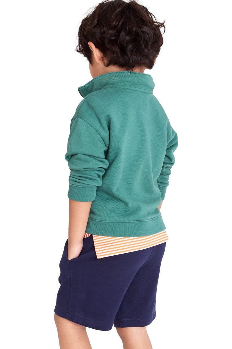 Quarter Zip Sweatshirt, Alternate, color, Sunwashed Teal