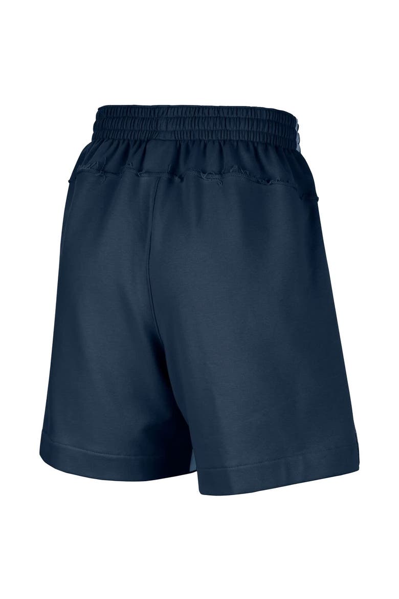 Women's Nike  Navy Indiana Fever Fly Basketball Tri-Blend Fleece Shorts, Alternate, color, Navy