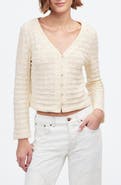 Madewell Basket Weave Knit Bell-Sleeve Button-Up Shirt