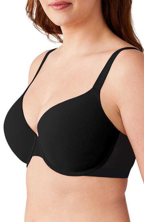 Wacoal Shape Revelation Shallow Top T-shirt Bra In Black