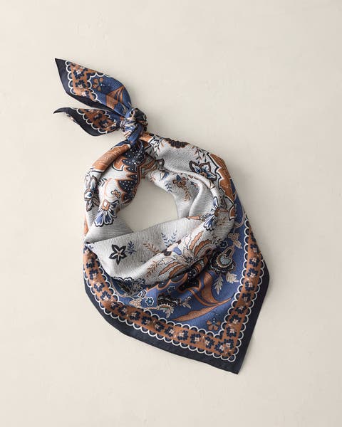Whispering Vines Printed Silk Scarf