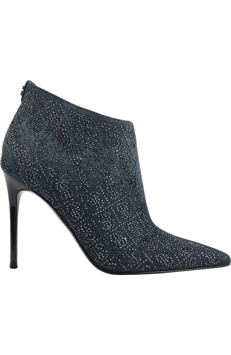 GUESS Fazzie Rhinestone Embellished Pointed Toe Stiletto Bootie, Alternate, color,