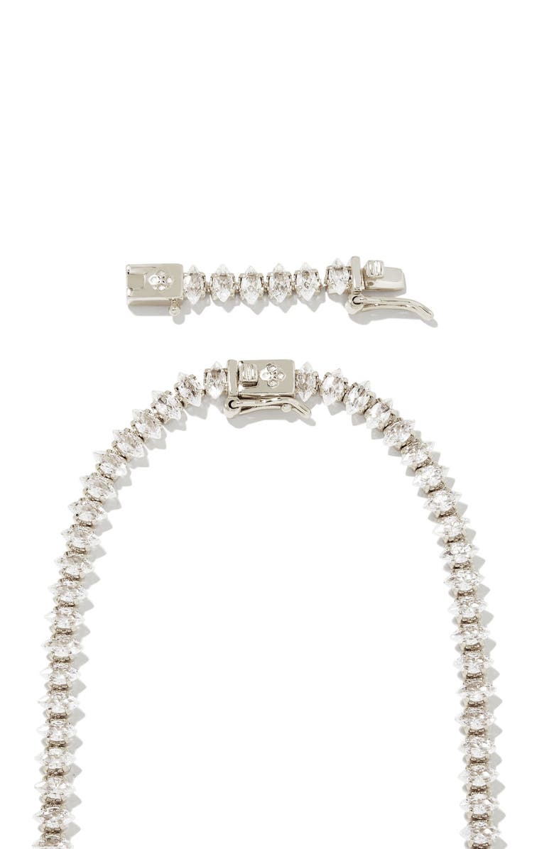Kendra Scott Larsan Cubic Zirconia Tennis Necklace, Alternate, color, 