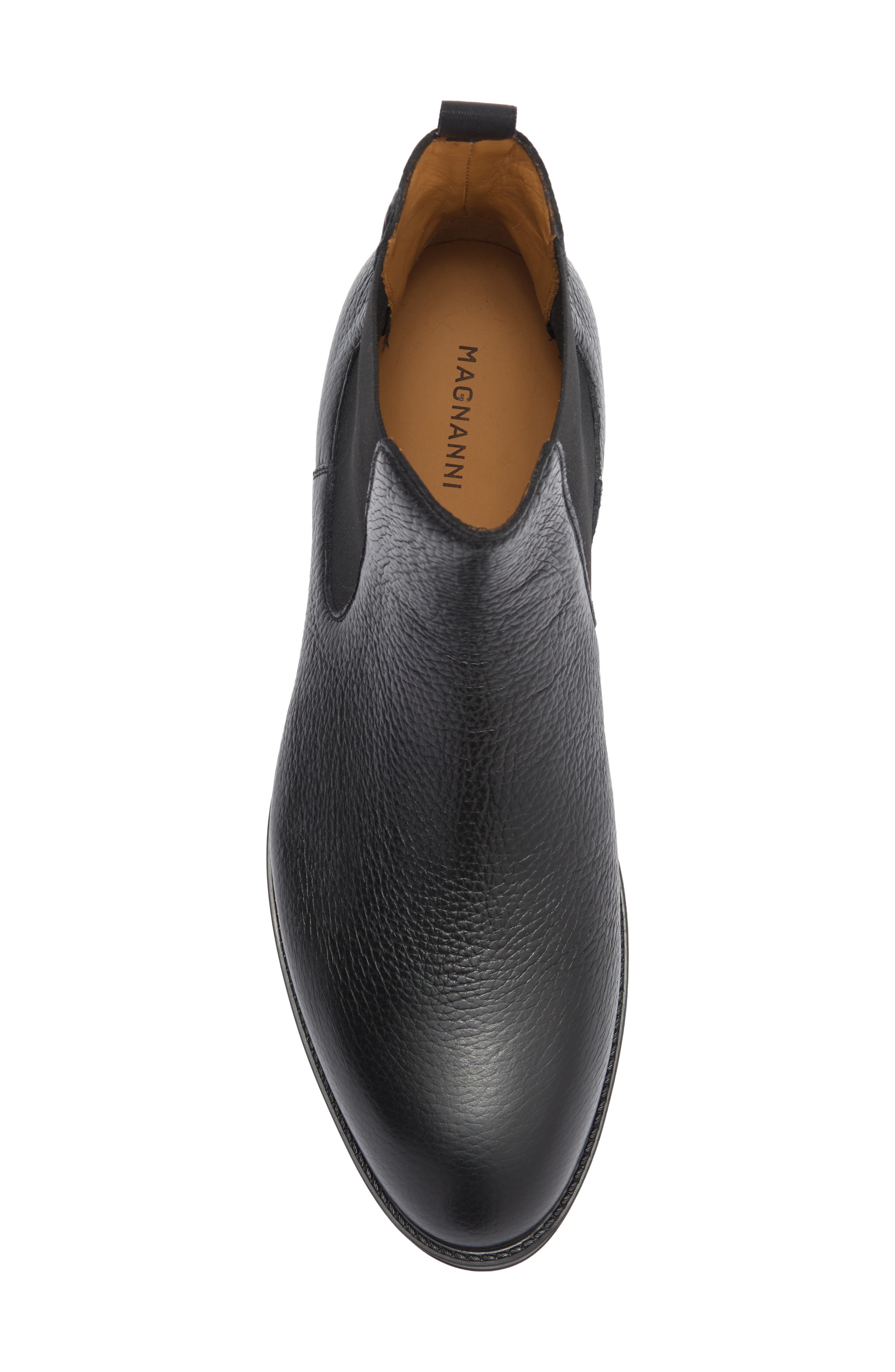 Magnanni Eddison Chelsea Boot, Alternate, color, Black Pebble