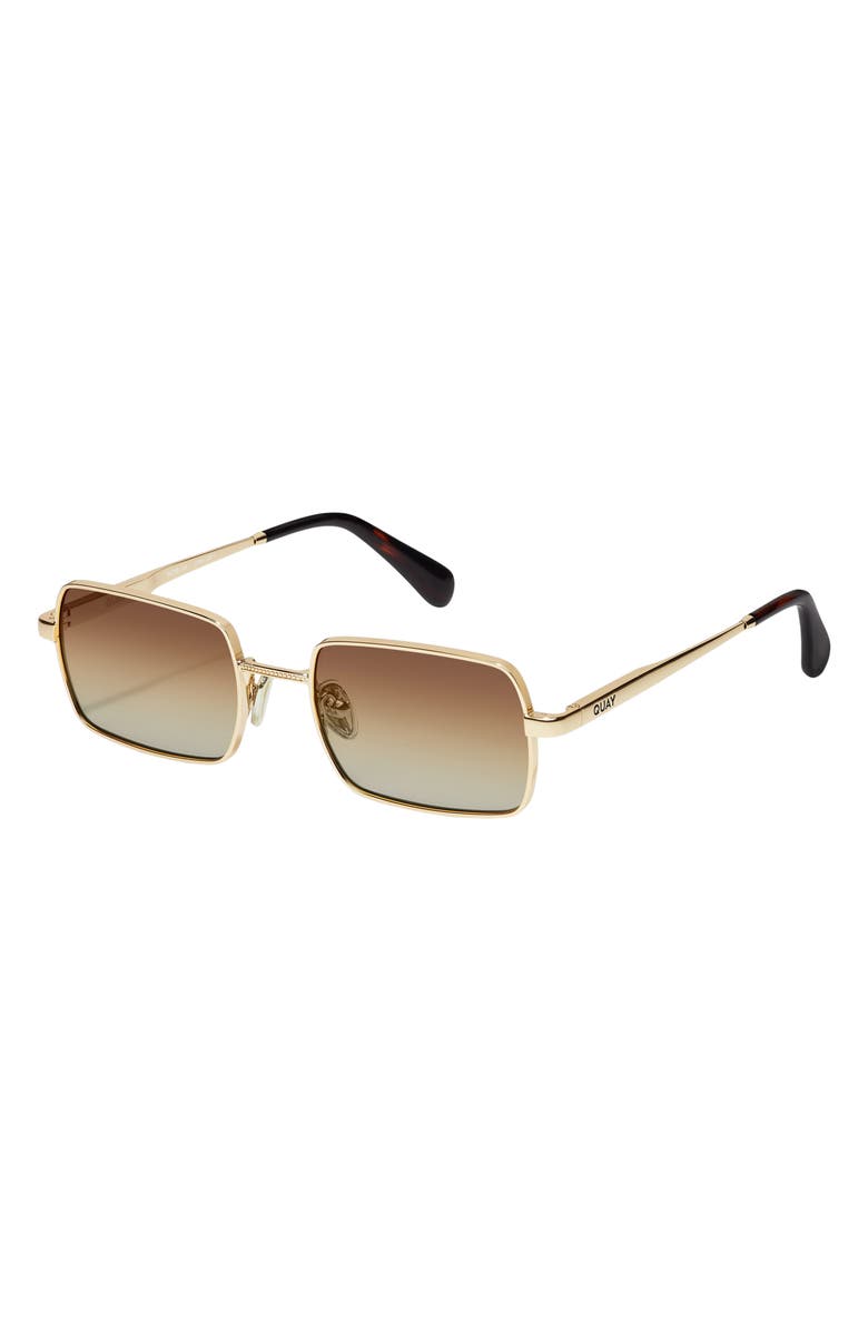 QUAY DND 55mm Small Square Sunglasses, Alternate, color, Gold/ Sepia