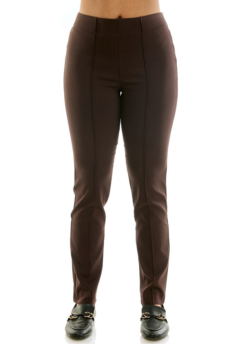 Milli Narrow Leg Pintuck Pants, Alternate, color, COFFEE BEAN