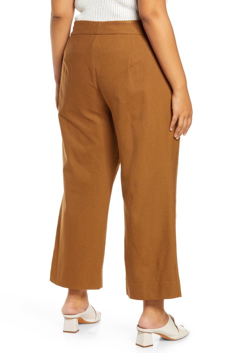 Vince Kick Flare Crop Pants, Alternate, color, Toffee