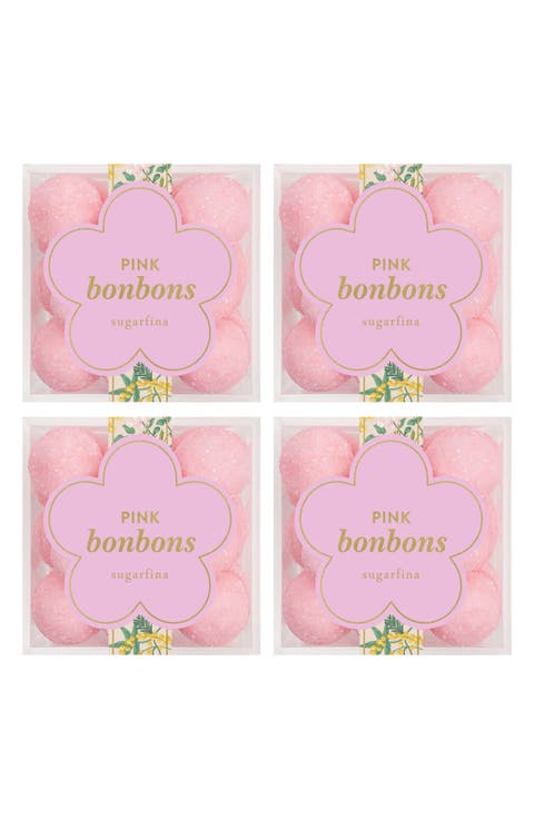 Garden Set of 4 Pink Bonbons Candy Cubes