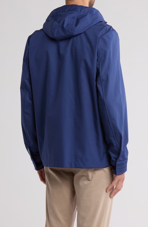 Digel Pinto Hooded Raincoat In Blue