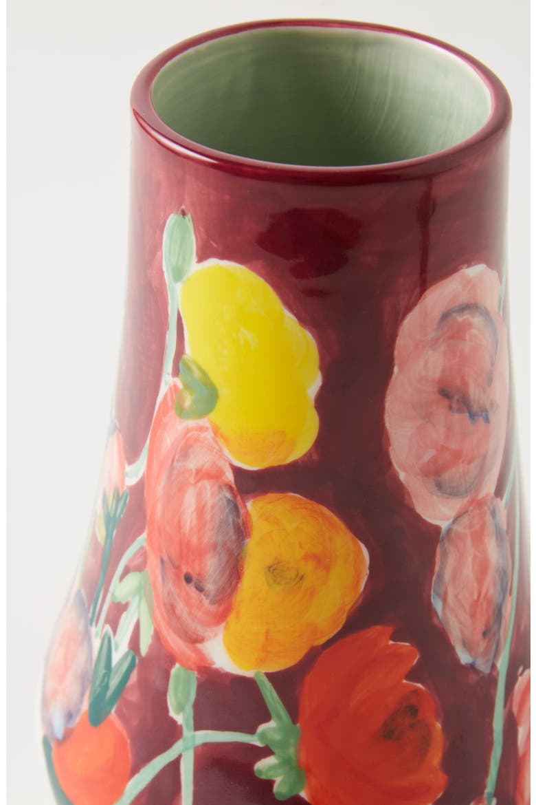 Anthropologie Medium Lizzie Vase, Alternate, color, RED